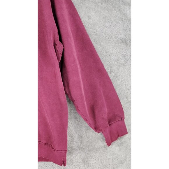 Texas A&M Aggies Sweatshirt Womens Large Maroon Embroidered Distressed Vintage - Picture 8 of 9